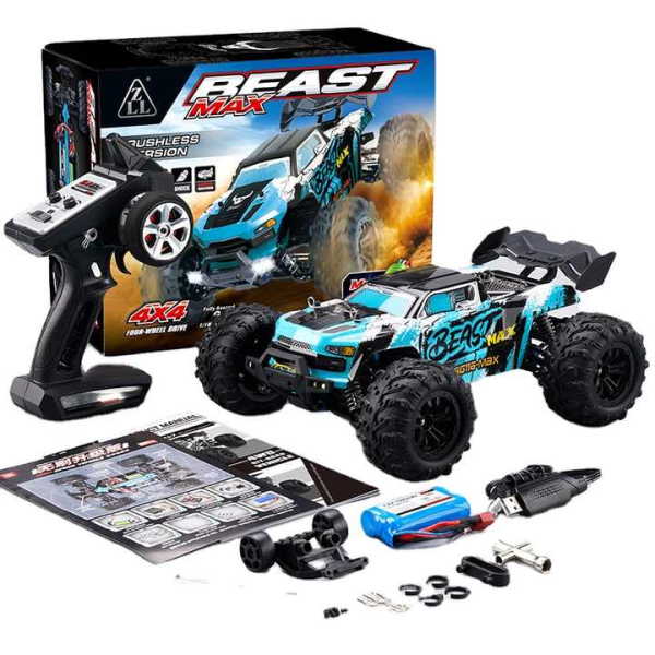 Машинка на радиоуправлении ZLL SG116 MAX 1:16 4WD до 80 км/ч, дрифт RC автомобиль, радиоуправляемая машинка с полным приводом, LED подсветкой, 2.4GHz, 2 комплектами колес