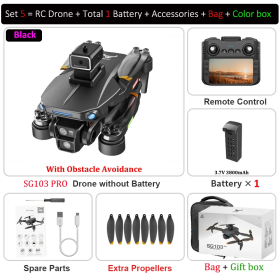 Квадрокоптер SG103 PRO GPS дрон з екраном та камерою HD – до 25 хв польоту без смартфона, управління через екран