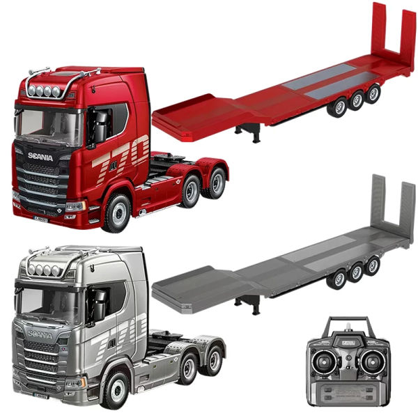 Радиоуправляемая модель Камаз фура RC 770s 1/18 с Пультом и Звуковыми Эффектами с прицепом