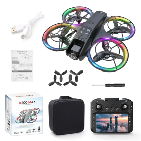 Квадрокоптер XKJ K200 MAX з екраном 5.9", Wi-Fi FPV, 480P камерою, оптичне позиціонування, дрон з кейсом та датчиком перешкод