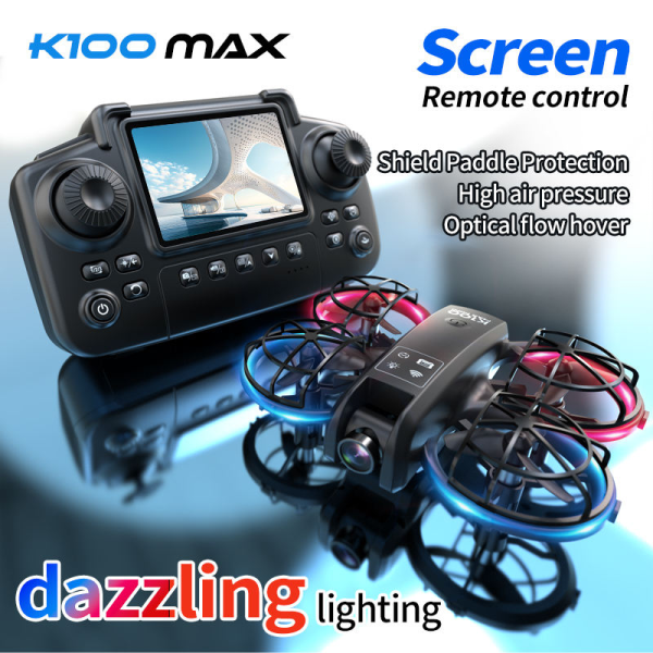 Квадрокоптер XKJ K100 MAX з камерою 480P, пультом з екраном, складний міні-дрон для дітей та дорослих, чохол