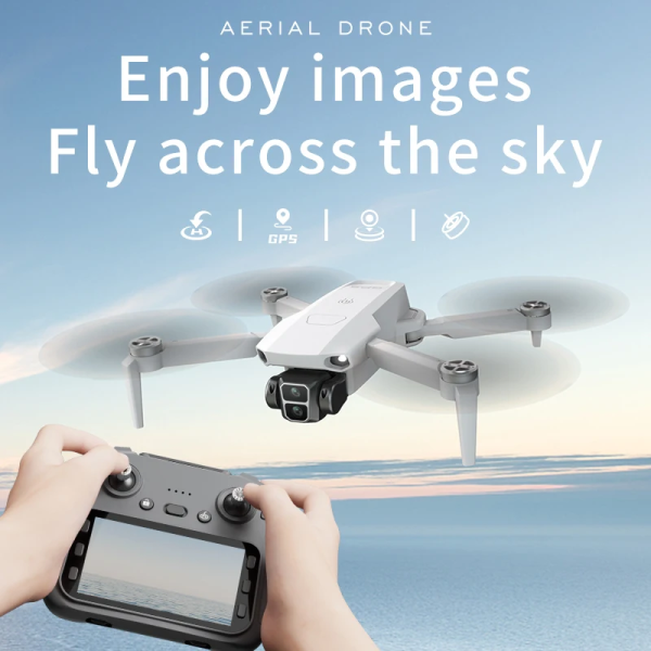 Квадрокоптер Дрон L106-1 PRO 4K HD, GPS, FPV + пульт з дисплеєм, дальність 1 км 25 хв.