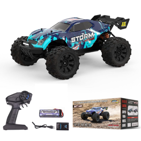 Машинка на пульте MT14R 4WD, 80 км/ч, бесщеточный двигатель, металл. шасси, дрифт, машинка на радиоуправлении