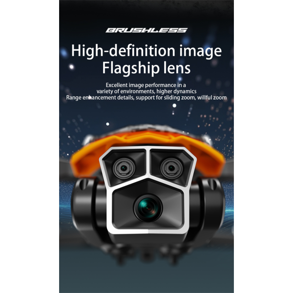 Квадрокоптер з екраном AE4 PRO, HD камера 480P, безщітковий мотор оптичне позиціонування, дрон із сумкою