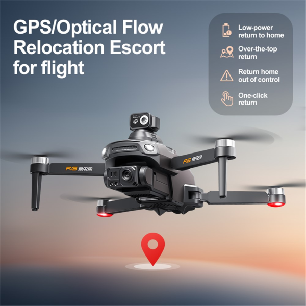 Квадрокоптер RG800 MAX з GPS, подвійною камерою 1080P, FPV, уникнення перешкод, безколекторний, до 500 м