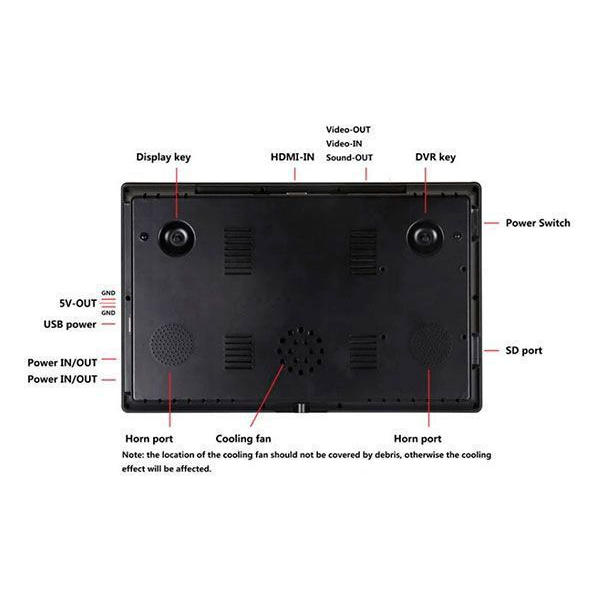 FPV Монітор Hawkeye Captain X 10.2" з DVR, HDMI, AV-входом, IPS-дисплей 1024×600, антивідблиск, для дронів та FPV-систем