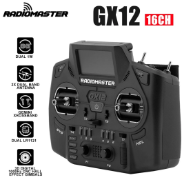 Пульт керування RadioMaster GX12 ELRS Gemini 2.4ГГц+900МГц, 1Вт, EdgeTX, GX01 Hall стики Пульт для FPV дронів/квадрокоптерів