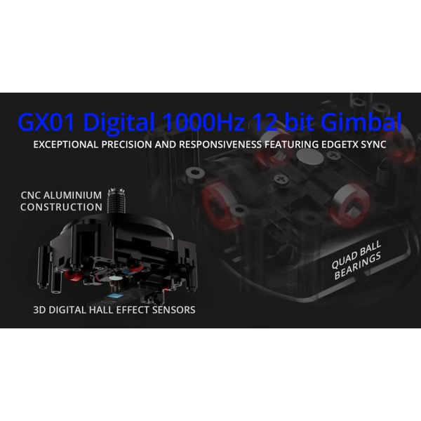 Пульт управления RadioMaster GX12 ELRS Gemini 2.4ГГц+900МГц, 1Вт, EdgeTX, GX01 Hall стыки Пульт для FPV дронов/квадрокоптеров