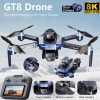 Квадрокоптер GT8 з 4K-камерою, БК моторами, обходом перешкод до 20 хв. польоту РК пульт + подарунок