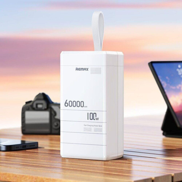 Мощный Повербанк Powerbank REMAX 60 000 mAh RPP-650, PD 100 Вт, зарядка ноутбуков, 2×USB-C + USB-A