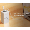 Мощный Повербанк Powerbank REMAX 60 000 mAh RPP-650, PD 100 Вт, зарядка ноутбуков, 2×USB-C + USB-A