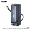 Повербанк Power Bank Remax FC-22 20000 mAh, 100W Type-C, Повер банк встроенный кабель, быстрая зарядка ноутбуков PD/QC, дисплей