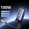 Повербанк Power Bank Remax FC-22 20000 mAh, 100W Type-C, Повер банк встроенный кабель, быстрая зарядка ноутбуков PD/QC, дисплей