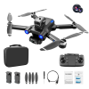 Квадрокоптер с камерой Mini Drone S136 - мини дрон 4K, FPV, БК двигатели + 1,2 км, 20 хв. + КЕЙС