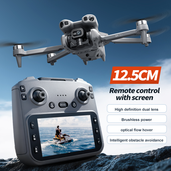 Квадрокоптер GT50 NEW drone  із 8K-камерою, БК моторами, обходом перешкод до 20 хв. польоту РК пульт
