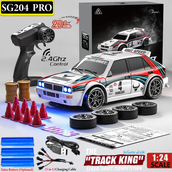 Радіокерована дрифт машинка ZLL SG204 PRO 4WD 1/24 RTR дрифт авто 4WD 1:24 з LED підсвічуванням та змінними шинами