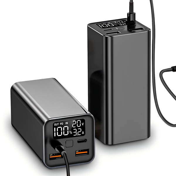 Мощный Повербанк Power Bank 18000 mAh 65W PD зарядка ноутбуков через Type-C с быстрой зарядкой