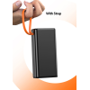 Повербанк Power bank 30000 mAh з LED-ліхтарем, швидка зарядка 22.5W, 4 USB ремінець