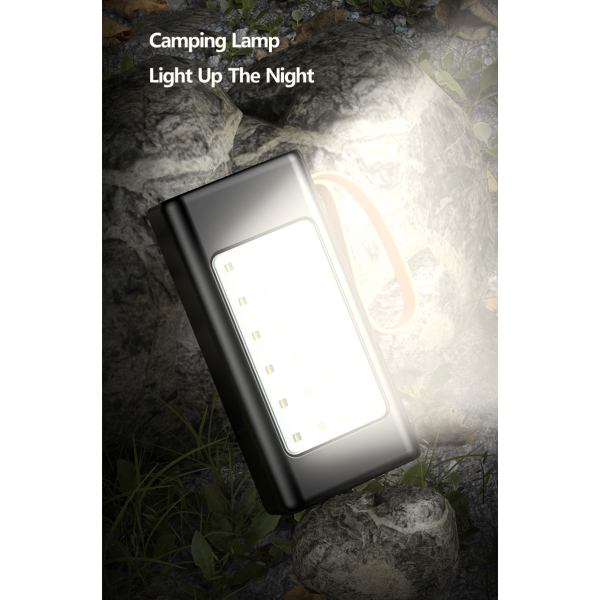 Повербанк Power bank 30000 mAh з LED-ліхтарем, швидка зарядка 22.5W, 4 USB ремінець