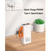 Повербанк Power bank 30000 mAh з LED-ліхтарем, швидка зарядка 22.5W, 4 USB ремінець