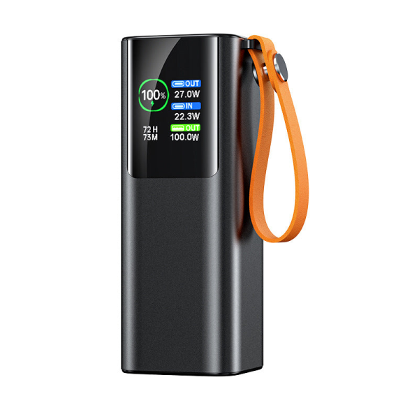 Повербанк 18000 mAh 100W PD для ноутбука и MacBook — Power Bank PQ2220 с дисплеем + фонарик + кабель
