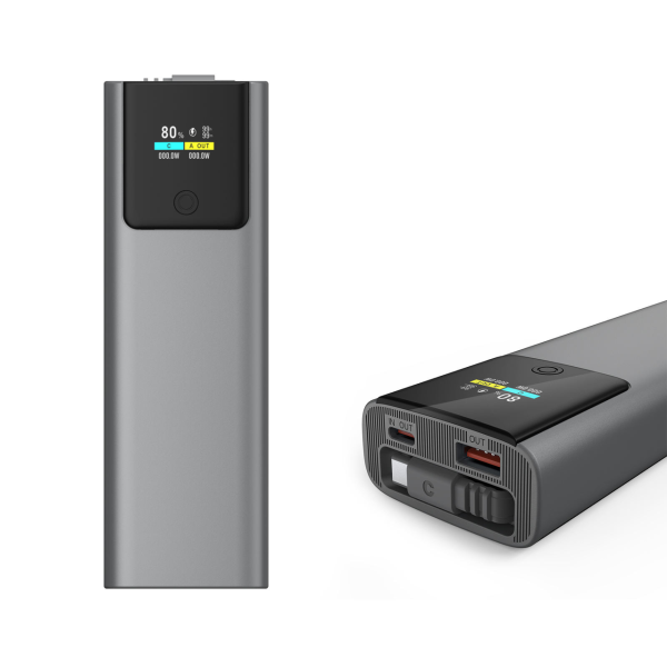 Повербанк с кабелем Type-C Power Bank P318 20000 mAh быстрая зарядка 22.5W PD 45W дисплей для смартфонов и планшетов
