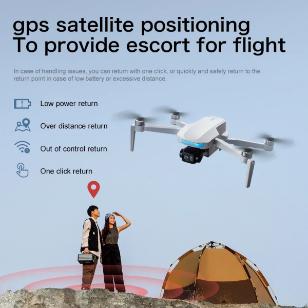 Квадрокоптер S-X1 Max з GPS та 4K камерою, пульт з екраном, EIS, 5G Wi-Fi, до 3 км