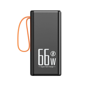 Повербанк 50000 mAh з LED-ліхтарем, швидка зарядка 22.5W 4 USB ремінець