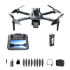 Квадрокоптер XT606 MAX GPS 4K дрон с пультом и экраном 5.6", FPV 5G WiFi, бесщеточными моторами, EIS стабилизацией, Follow Me, Optical Flow, до 2 км