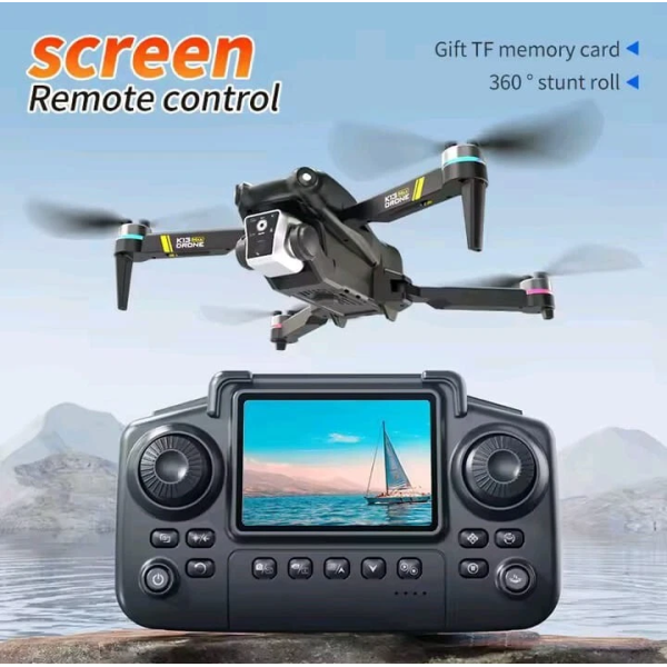 Квадрокоптер K13 з пультом та екраном FPV дрон з камерою без смартфона до 15 хв. до 150 м.