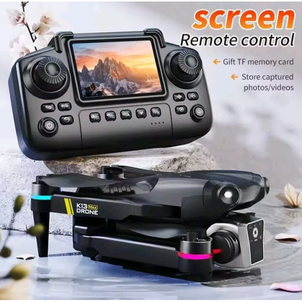 Квадрокоптер K13 з пультом та екраном FPV дрон з камерою без смартфона до 15 хв. до 150 м.