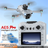 Квадрокоптер AE5 PRO с пультом и экраном FPV дрон с камерой 2 аккумулятора