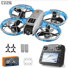 Квадрокоптер CZ26 с камерой 4K, пультом с экраном, Optical Flow, бесщёточные моторы, FPV 5G Wi-Fi