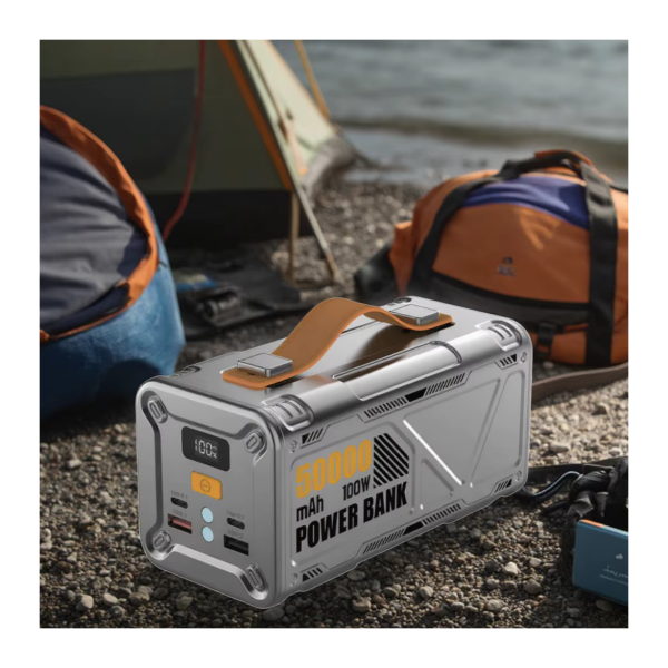 Повербанк 50000 мА·ч для ноутбука, PD 100W, портативный powerbank, LED-индикатор, Type-C, быстрая зарядка