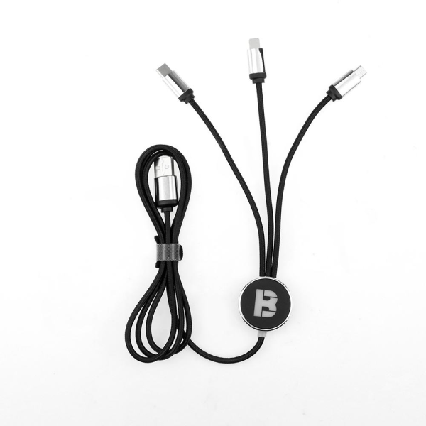 Зарядный кабель USB-кабель 3 в 1 C13 — быстрая зарядка 3A, Type-C / Micro-USB / iPhone Кабель для смартфона