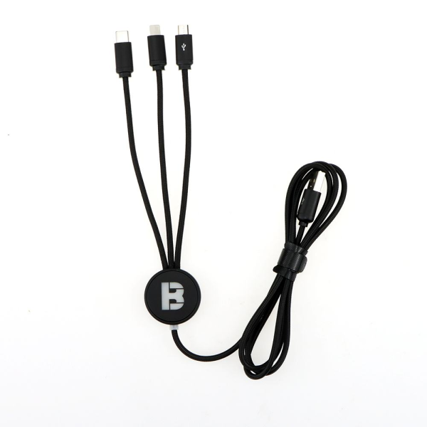Зарядный кабель USB-кабель 3 в 1 C13 — быстрая зарядка 3A, Type-C / Micro-USB / iPhone Кабель для смартфона