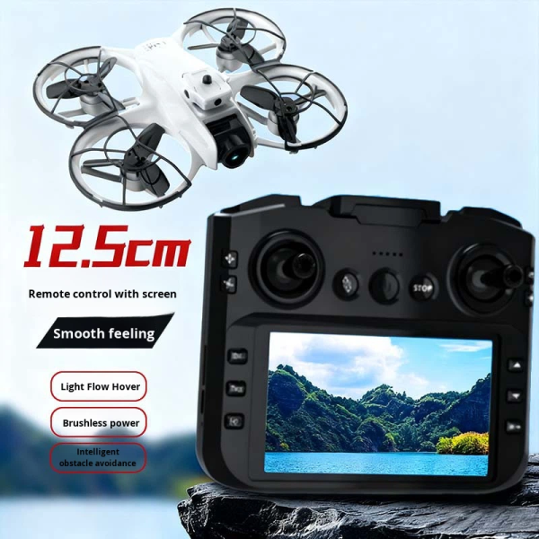 Квадрокоптер  M63 WiFi FPV с экраном 4.3", двойная камера, обход препятствий 360°, бесколлекторный дрон