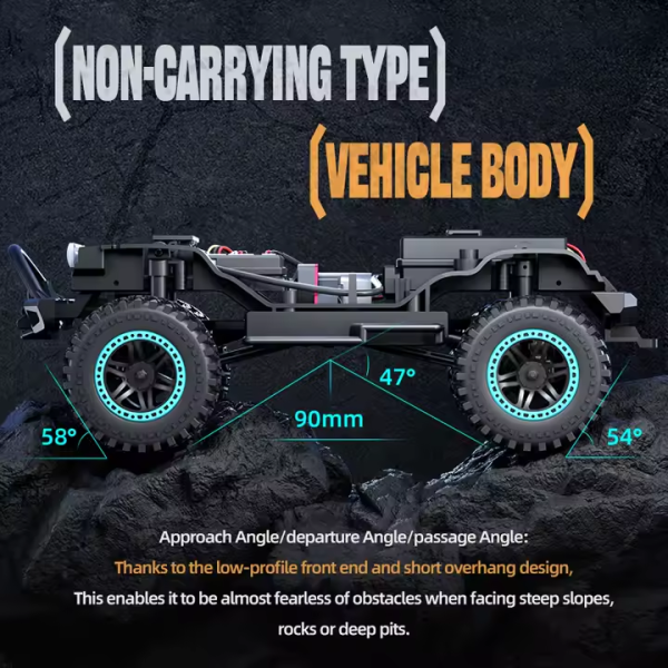 RC джип ZLL SG206 PRO, 1:20, щеточный, металлический привод радиоуправляемая машина 40 км/ч, LED