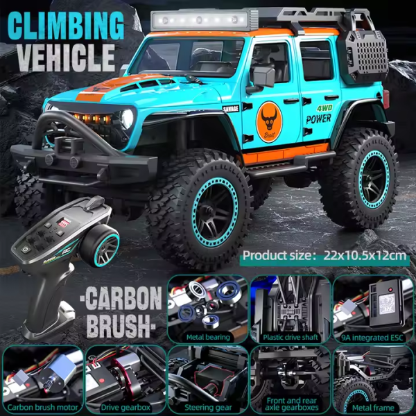 RC джип ZLL SG206 PRO, 1:20, щеточный, металлический привод радиоуправляемая машина 40 км/ч, LED