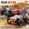 Радіокерована машинка SG316 MAX 4WD 1:16 позашляховик на пульті RC автомобіль до 80 км/год безщіткова для бездоріжжя 2 АКБ