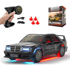 Радиоуправляемая дрифт машинка K2 Mercedes W201 Mini Drift 1:43 4WD до 15 км/ч RC авто на пульте с подсветкой