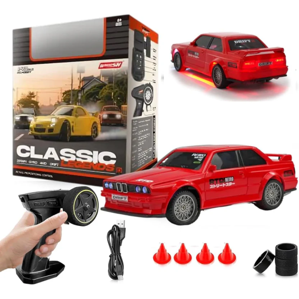 RC машинка BMW E30 Mini Drift 1:43 дрифт авто на пульте 4WD до 15 км ч для детей и взрослых