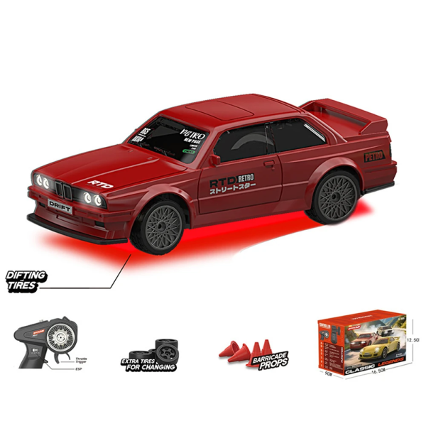 RC машинка BMW E30 Mini Drift 1:43 дрифт авто на пульте 4WD до 15 км ч для детей и взрослых