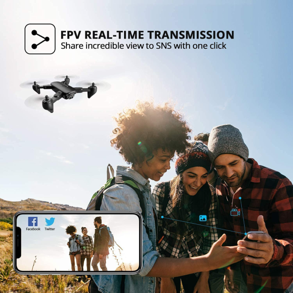 Квадрокоптер 4DRC F6 дрон з камерою 4K та HD, 5G Wi-Fi, FPV, до 200м, до 20 хв. + кейс