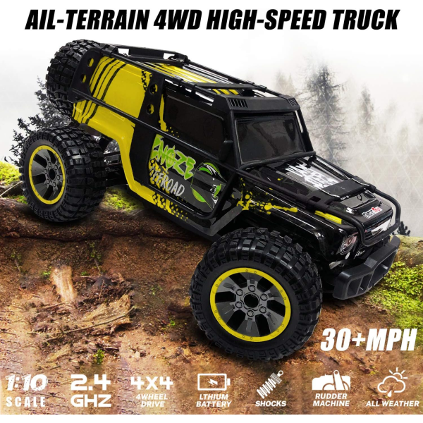 Радіокерована машинка ENOZE 9204E 1:10 4WD позашляховик до 45 км/год потужна RC авто великі колеса