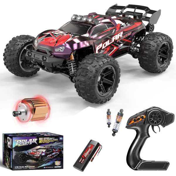 Радіокерована машинка 1:10 4WD HS10421 до 45 км/год потужний позашляховик RC авто великі колеса