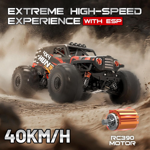 RC Машинка HS14311 Монстр Трак 1:14 4WD до 40 км/ч внедорожник на радиоуправлении металлическая трансмиссия IPX4