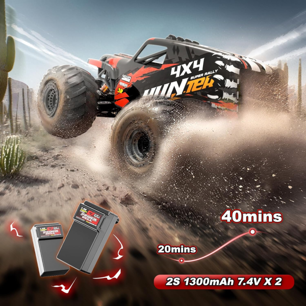RC Машинка HS14311 Монстр Трак 1:14 4WD до 40 км/ч внедорожник на радиоуправлении металлическая трансмиссия IPX4