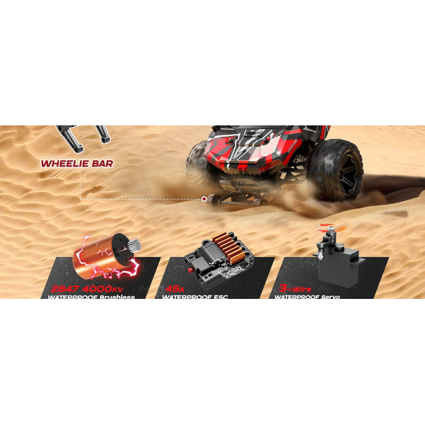 Быстрая машинка на радиоуправлении до 70 км/ч HS14431 4WD RC Машинка внедорожник Brushless RC авто