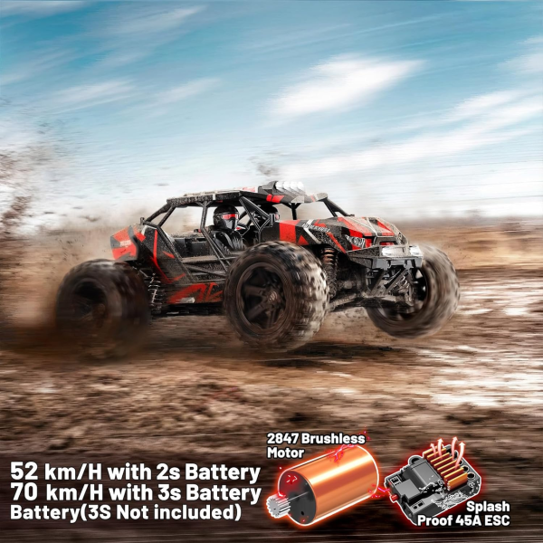 Быстрая машинка на радиоуправлении до 70 км/ч HS14431 4WD RC Машинка внедорожник Brushless RC авто
